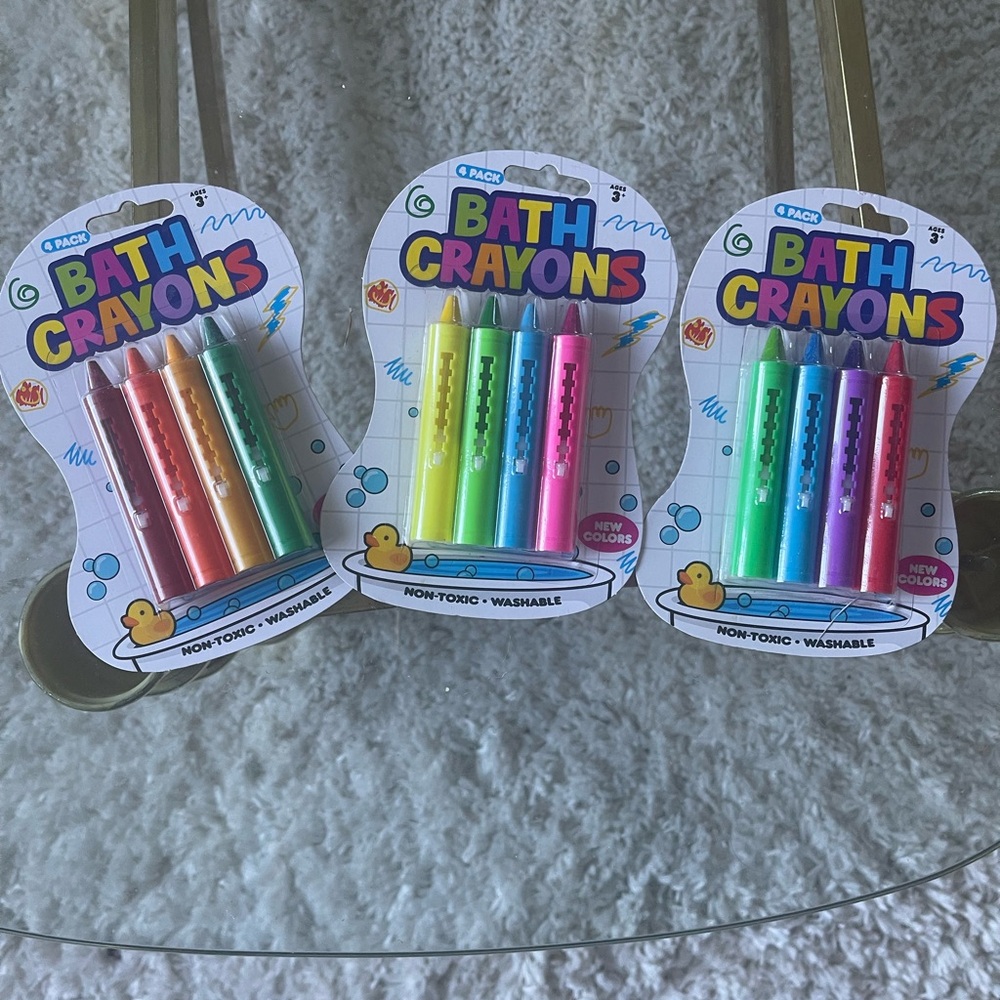 Bath Crayons for Kids – 4 Pack – Non-Toxic Washable Crayons – Brand New